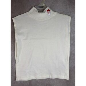 NWT VTG Accessory Crossing Mock Neck Dickey One Size Cream Santa Christmas
